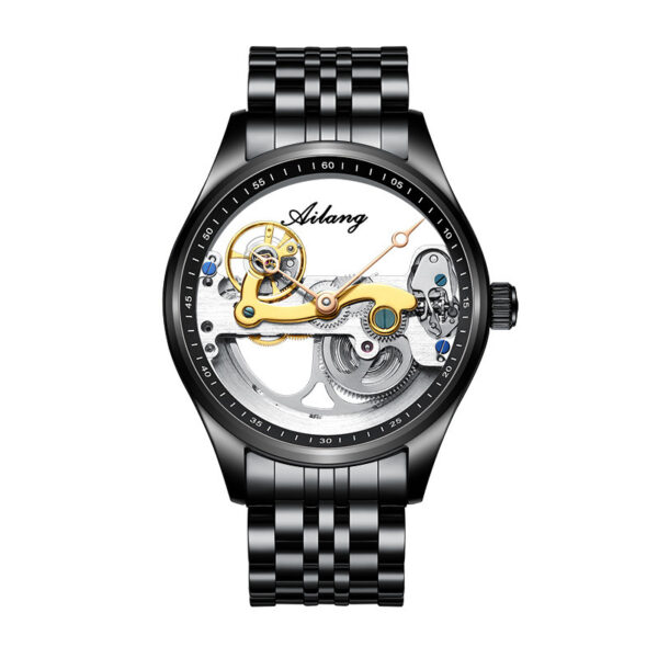 Automatic Mechanical Watch Creative Hollow Male Watch Generation Silicone Band Watch - Image 9